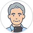 65歳男性のイラスト